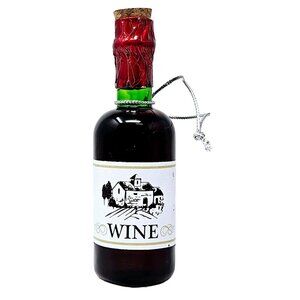 Bottle of Wine Glass Christmas Ornament - HolidayGift